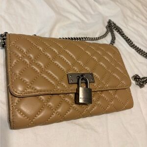 Kurt Geiger Quilted Tan Chain Shoulder Bag NWT